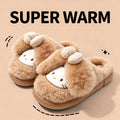 2026 Cute Bow Cat Cartoon Plush Slippers Women Men Winter Warm Thick Sole House Shoes Indoor Fuzzy Comfortable Soft Home Slides