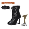 DKZSYIM Latin Dance Shoes Women Red Black Ballroom High Top Jazz Shoes Ladies Men's 5-11cm Heels Salsa Tango Dancing Shoes