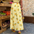 Patchwork Skirt Printed Mid Length Elegant Style with a Line Embossed Design a Professional Elegance No Stretch Women Skirt