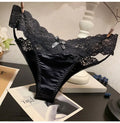 French Lace Panties Trendy Bow Sexy Lace Women's Cotton Crotch Low-rise Underwear Japanese Comfortable Lingerie for Women