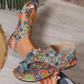 2025 Women Flat Sandals Comfortable Flats Sandals Printed Bohemia Roman Style Shoes for Women Fashion Shoes Sandalias De Mujer