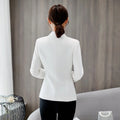 Autumn Winter Spring Women Blazers Fashion Luxury Suit Jackets Notched Outerwear Elegant White Tops Elegant Office Tailored Coat