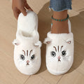 Womens Fuzzy Cat Slippers Winter Warm Cozy Indoor House Shoes With Soft Non Slip EVA Sole Cute Animal Design For Home Use
