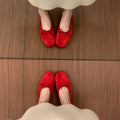 Fashion Butterfly-Knot Shallow Ladies Flat With Shoes Ballet Flats Female New In Autumn Spring Round Toe Women Slip On Shoes