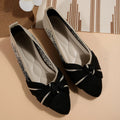 Breathable Fly Woven Women Ballet Flats Pointed Toe Bowknot Slip On Light Soft Sole Daily Casual Ladies Flat Shoes