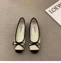 New Elegant Ballet Shoes Woman Classic Square Toe Bowtie Ballerina Flats Ladies Soft Loafers Comfortable Flat Shoes Ladies Shoes