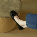 new Spring Autumn fashion Woman's Flats Patent Leather Ballet Flats Bowtie Boat Shoes Low Heels Slip on Flat Woman Black Loafers