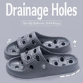 Quick Drying Drainage Bathroom Slippers Women Men EVA Soft Sole Hollow Shower Slides Non-Slip Silent Home Sandals Couple Shoes