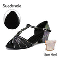 SWDZM Girls Latin Dance Shoes Tango Ballroom Shoes Ladies Girls Salsa Sandals Soft Sole Dancing Shoes for Women Dance Shoes