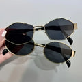 2pcs Summer Trendy Glasses Set Rhombus Metal Frame Sunglasses Suitable for Daily Commute and Street Photography Eyewear