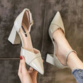 sapatos femininas women fashion light green patent leather buckle strap square heel shoes lady cute pink comfort heel pumps a429