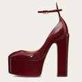 New Super High Heels Women Patent Leather Pumps Women Round Toe Platform Shoes Women Fashion Party sandalias de las mujeres
