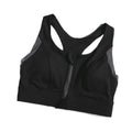 Comfortable Patchwork Front Zipper Sports Bra Slim Fit Anti-sagging Underwear for Women Shockproof Beauty Back Seamless Bra Girl