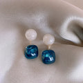Resin Geometric Earrings Fashion Gemstone Earrings for Women Trendy Earrings Party Banquet Jewelry Wearing Accessories