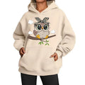 2025New Cute Owl Design Women Hoodies American Style Casual Hoody Autumn Hip Hop Hoodie Casual Fleece Clothing Female Sweatshirt