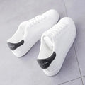 New Women Sneakers Fashion Breathble Vulcanized Shoes Pu Leather Platform Shoes White Lace Up Casual Shoes Zapatos Mujer