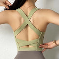 High Impact Sports Bra Red Yoga Bras Women Shockproof Push Up Brassiere Spots Top Crop Underwear Fitness Gym Shirt Sportswear