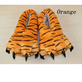 1Pair Cute Monster Dinosaur Claw Plush Slippers Warm Soft Indoor Floor Shoes For Women Men Winter Home Slippers