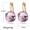 Korean Style Contracted Heart Pearl Earrings For Women Sweet Flower Zircon Geometric Pendant Earring Girl Party Jewelry Gift