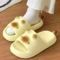 Korean Thick Bottom Cat Slippers Soft Sole Solid Color Thick Platform Slippers EVA Non Slip House Shoes for Couples and Women