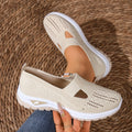 Women Breathable Mesh Flat Mules Lightweight Slip On Walking Shoes Comfort Versatile Daily Outdoor Travel Casual Mother Footwear