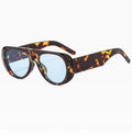 New Vintage Oversized Oval Sunglasses Women Men Fashion Brand Designer Gradient Sun Glasses Ladies Trendy Sexy Shades UV400