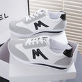 Round Head Deep Mouth Sneakers Light Versatile Breathable Cross Lace Casual Sports White Shoe Tennis Sneaker