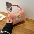 HomefishCosmetic Bags for Plush Cute Handbag Summer Fashion Soft Comfortable Large Capacity Trendy Handbag for Women With Handle