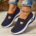 Women's Casual Shoes Women's Shoes, Casual Sports Shoes, Solid Color Breathable Sports Soft-Soled lightweight Walking Shoes, Low-Top Knitted Casual S