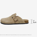 New Retro Fashion Women's Shoes Solid Color Soft Soled Slingback Shoes Round Toe Thick-Soled Suede Clogs Sandals Outdoor Beach