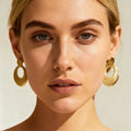 Women's Earrings Metal Personalized Hollow Circle Metal Earrings, Fashionable and High-end Women's Jewelry Accessories, Trendy Party Pendant Earrings