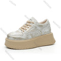 8CM Height Increasing Womens Shoes Fashion Causal Non-slip Sport Footwears Chunky Designer Vulcanized Lace-up Sneakers Zapatos