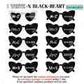 Party Bachelorette Glasses 10-60Pcs Personalised Wedding Sunglasses Custom Heart Shaped Sunglasses Wedding Gifts for Guests Bachelorette Party Glasses
