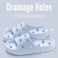 Quick Drying Drainage Bathroom Slippers Women Men EVA Soft Sole Hollow Shower Slides Non-Slip Silent Home Sandals Couple Shoes
