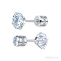925 Sterling Silver Gold White/Black/Color Zircon Stud Earrings For Women Fashion Jewelry Party Wedding Accessories