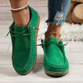 Vintage Ethnic Print Women Canvas Shoes Boho Patchwork Lace Up Flat Loafers Comfort Outdoor Walking Casual Shoes