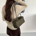 Korean Style Retro Fashion Tote Bag Large Capacity Casual Versatile Boston Bag Crocodile Pattern Niche Shoulder Bag for Women