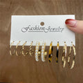 Fashion Geometric Hoop Earrings Set for Women Vintage Bohemian Pearl Gold Color Round Earring Punk Daily Wear Jewelry Gifts 2025