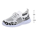 Breathable Mesh Leopard Patchwork Sneakers Women Summer 2026 Soft Sole Non Slip Sports Shoes Lightweight Casual Shoes for Women
