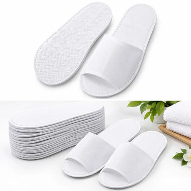10/30Pairs Disposable Non Woven Slippers Unisex Travel Shoes for Men Women Hotel Home Spa Guest Indoor Business Trip Supplies