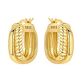 Original 2026 S925 Sterling Silver Zircon 18K Gold Lining Vintage Hoop Earrings for Women Birthday Party Wedding Gift Jewellery