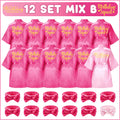 6-14Set Spa Party Robes for Girls Spa Robes Gowns Kids Birthday Party Favors Sleepover Kimono Robe Slumber Pyjama Party Favor