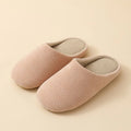 Elegant Plain Women's Winter Slippers Warm Soft Plush Non-Slip Comfortable Casual Indoor Outdoor Couple Shoes