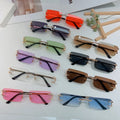 Fashion Rimless Sunglasses Men Women Populare Frameless Sun Glasses Male Female Classic Small Square Summer Traveling Shades