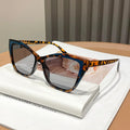 New Fashion Women Color Block Cat Eye Eyeglasses Frame Trendy All Match Fashion Personality Sun Glasses UV400 Sunglasses