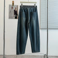 Autumn 9XL Tapered Jeans For Women Simple Elastic Waist Loose Denim Pants American Casual Fashion Retro Splicing Trousers