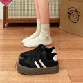 Women's New Autumn Fashion Versatile White Shoes Thick-soled Retro Casual Sports Shoes Students Soft-soled Comfortable Sneakers