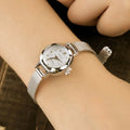 Women Fashionable Versatile Quartz Watch Alloy Circular Dial Stainless Steel Watchband Simple Casual Wristwatch