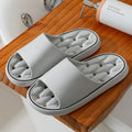 Quick Drying Bathroom Slippers Women Men Thick Platform Shower Shoes Non-Slip Drainage Hole Soft EVA Cloud Slides Couple Home