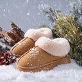 Women's All Inclusive Cotton Slippers Plush Autumn and Winter Outdoor Wear Thick Soled Indoor Snow Boots with Plush Cotton Shoes